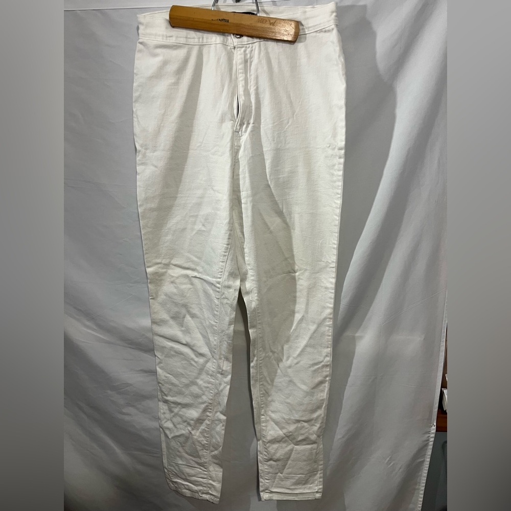 Fashion Nova Womens XL White Skinny Jeans High Rise Stretch Denim Pants